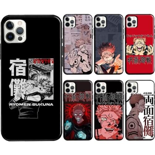 Anime Jujutsu Kaisen Ryomen Sukuna Soft Cover For iPhone 12 11 Pro Max X XR XS Max 5S SE 2020 8 7 Plus 12 Mini Phone Case