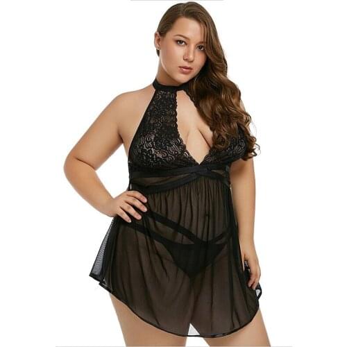 Backless Lace Nightgowns Women Sleepwear Sexy Hot Erotic Night Dress Mini Nighty Nightwear Lingerie Romantic Halter Sleepshirts