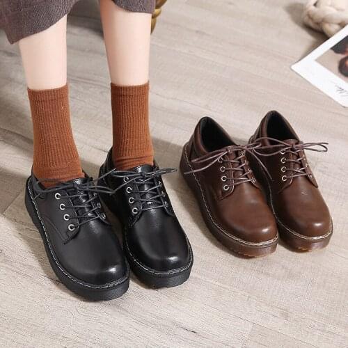 2020 new soft sole small leather shoes womens super soft British style womens shoes retro fashion all-match single shoes