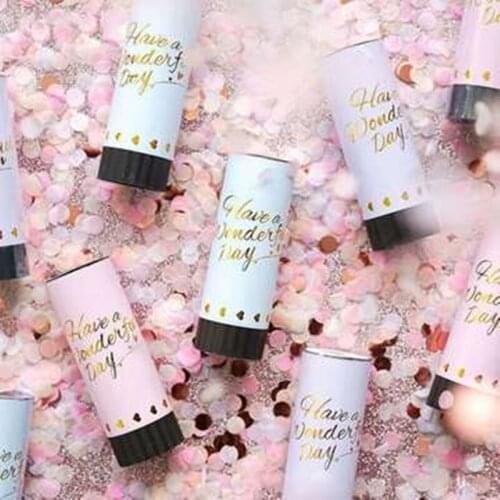 New Spring Confetti Cannon Air Compressed Poppers Wedding Party Birthday New Year Celebration Streamer Handheld Fireworks 2021
