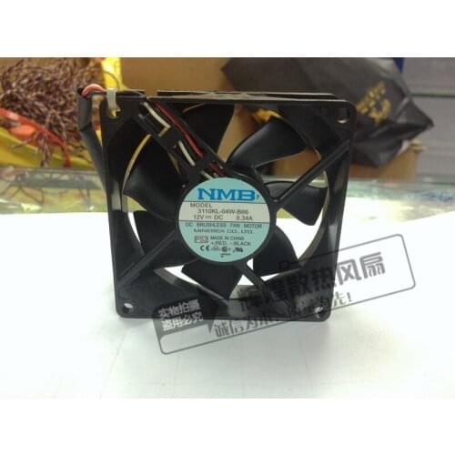 NEW NMB-MAT Minebea 3110KL-04W-B66 8025 12V 8CM Ball bearing cooling fan