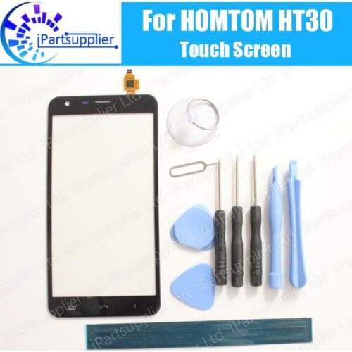 HOMTOM HT30 Touch Screen Panel 100% Guarantee Original Glass Panel Touch Screen Glass Replacement For HOMTOM HT30 +tool+Adhesive