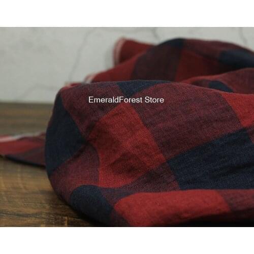 Original high-end yarn-dyed plaid texture, tissus au metre,yarn-dyed linen fabric, skirt dress fabric