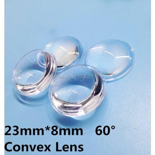 50pcs/lot semi-circle Plano-convex LED Lenses 23mm Optic Lens Grade PMMA For Lens Reflector