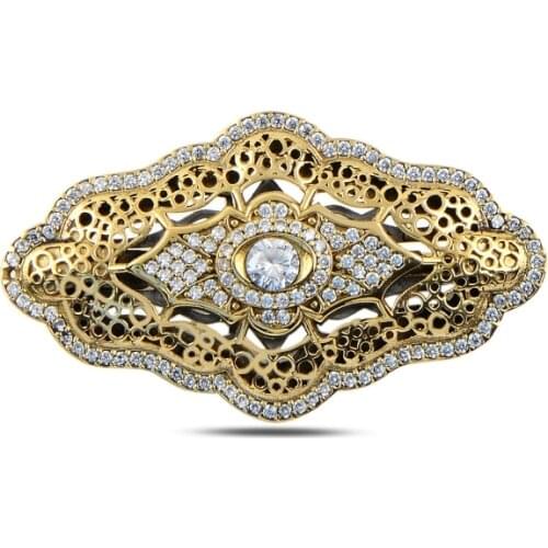 Silver 925 Sterling Zircon Cubic Zirconia Authentic Brooch