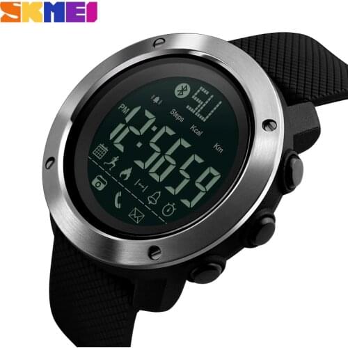 Skmei Bluetooth Smart Mens Watches Sport Calorie Digital Clock Outdoor Pedometer LED Call Reminder Waterproof Wristwatch Zegarki
