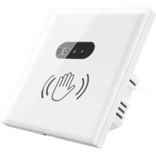 Smart Wall Light Switch Infrared Sensor Glass Display Panel Neutral Wire 220V 10A No Touch Needed wifi switch smart home EU