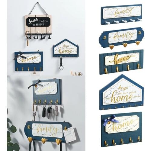 Hanging Sign Hooks Wall Mounted Rack Kitchen Decor Hanging Keys Hat and Coat