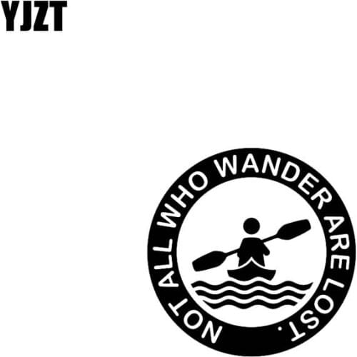 YJZT 17.8CM*17.8CM Adventure Not All Who Wander Are Lost Vinyl Motorcycle Car Sticker Decals Black/Silver C13-000455