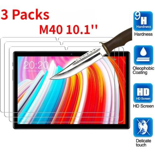 3 Packs Tempered Glass for Teclast M40 10.1 inch Screen Protector Tablet Protective Film Anti-Scratch Tempered Glass