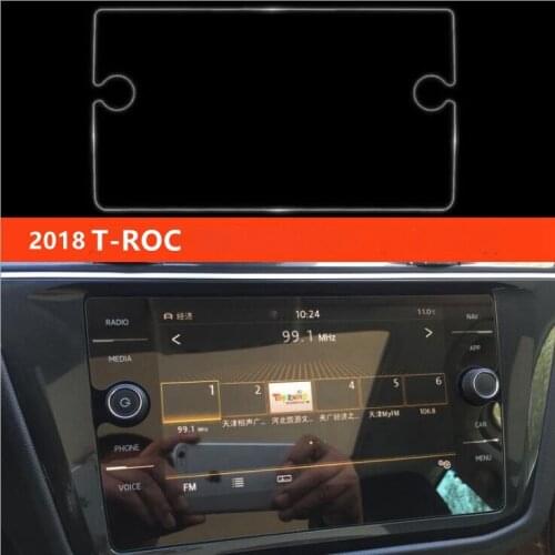 Car Navigation Tempered Glass Screen Protective Film Sticker GPS Multimedia LCD Guard For VW Volkswagen 2018 T-ROC Accessories