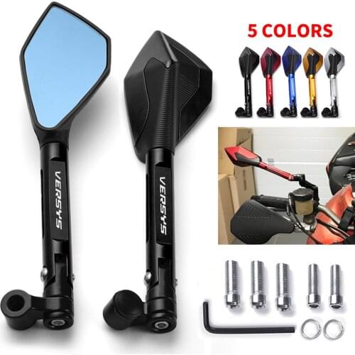 Motorcycle Bluish Reverse Side Mirrors Motorbike Rear view Mirrors For KAWASAKI Versys650 Versys 650 1000 X300 2015-2021 2018