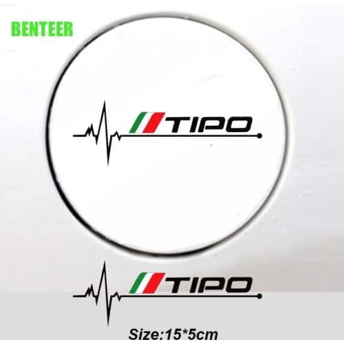 1pc KK car tank cap decal sticker for fiat TIPO