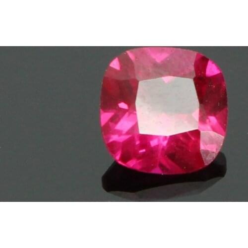 1 piece of 5mm ruby square cushion cut natural jewelry for AAA DIY jewelry necklace pendant earring making process