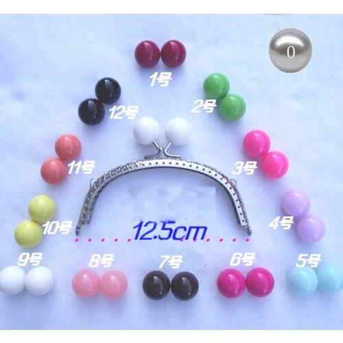 12.5cm kiss candy ball buckle design arc knurling edge DIY women handbag hardware metal clasp purse frame accessories 10pcs/lot