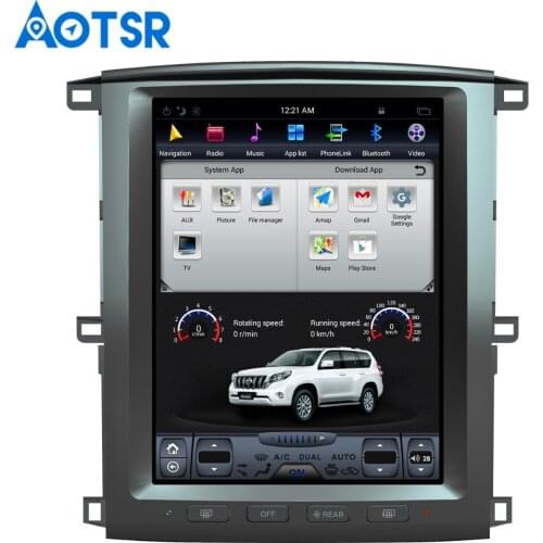 Android 7.1 Tesla style 12 inch Car No DVD Player GPS Navigation For TOYOTA LAND CRUISER LC100 03 radio stereo Satnav multimedia