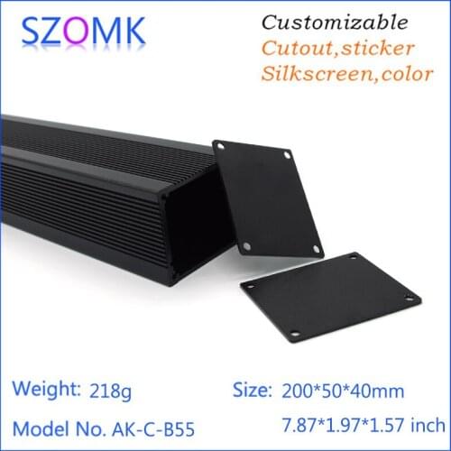 4 pcs, 40*50*200mm aluminum extrusion case customizable aluminum extrusion enclosure for pcb electronics project box