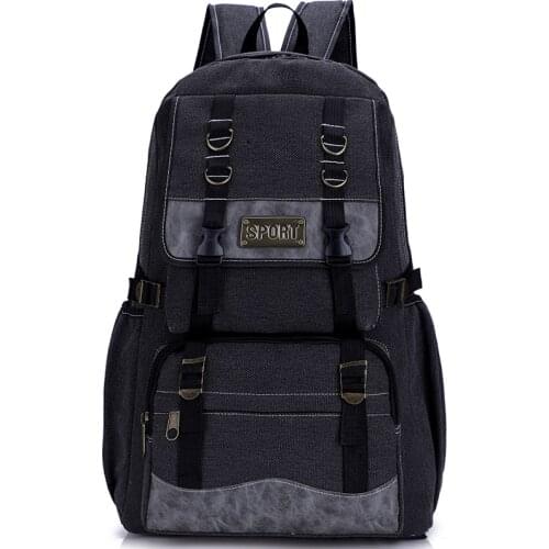 45L Male Canvas Backpack Fashion Men Backpack Anti Theft Laptop Backpack Fashion School Bag For Teenage Boys Shoulder Bags