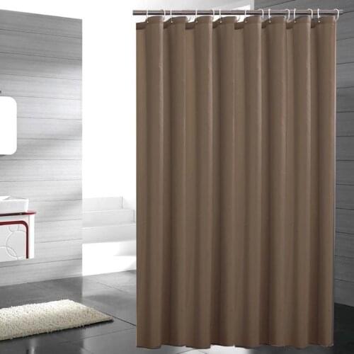 48Solid Polyester Home Shower Curtain Mildew Resistant Bath Curtain for Hotal Waterproof Fresh Durable Bathroom Partition
