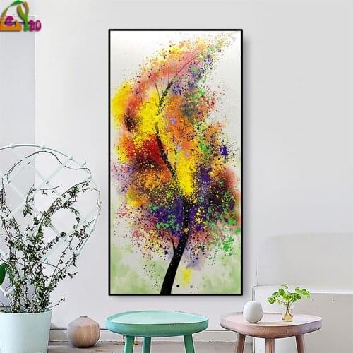 Abstract Watercolor Tree Home Decor Diamond Painting Embroidery Wall Artwork Painting Picture Modular Modern For Living Room