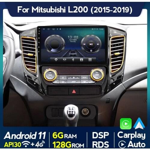 6G+128G Car Auto Radio Android 11 Multimedia Video Player For Mitsubishi L200 Triton 5 2015-19 GPS Navi WIFI BT5.0 DSP RDS FM AM
