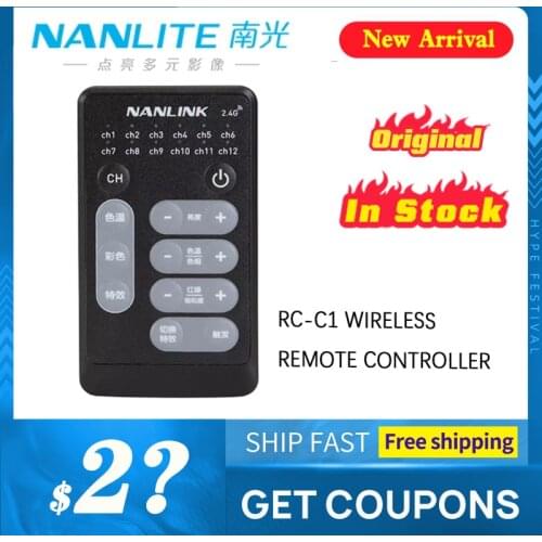 Nanlite Nanguang RC-C1 Wireless Remote Controller Smart dimming 2.4G for NANLITE 6C 60W 60B 60 15C 30C 500 300 Accessories