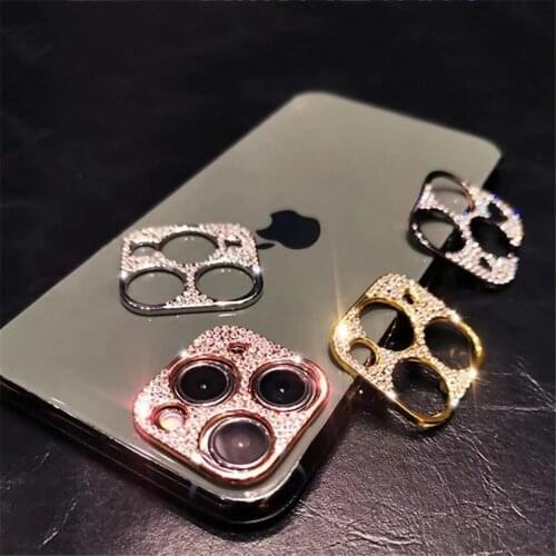 3D Diamond Camera Case For iPhone 12 Pro Max 12 Mini Case Glitter Crystal Camera Lens Protector Cover For iPhone 11 12 Pro Max 2