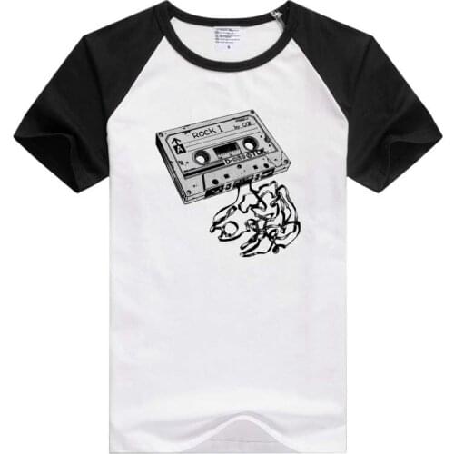 Retro tape short sleeve casual Men/Women T-shirt Comfortable Tshirt Cool Print Tops Fashion Tees GA422