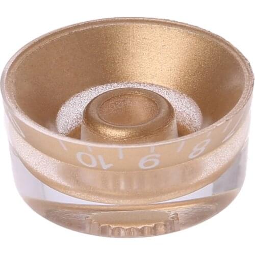 1pc Knob Button Volume Tone Control For LP Electric Guitar Bass Parts Golden White Numerals