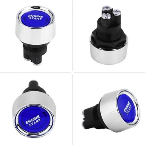 Car Engine Start Stop Switch Button 12V24V Auto Reset LED Switch