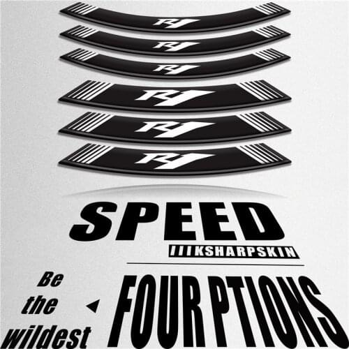 8X motorcycle tire Creative stickers reflective decorative decals wheel foil for YAMAHA R1