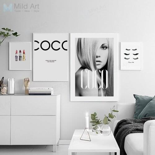 Minimalist Fashion Quotes Sexy Girl Black and White Posters Prints Nordic Style Wall Art Pictures Home Decor Big Canvas Painting