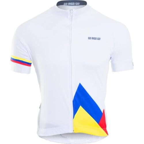 GO RIGO GO Mens Cycling Jersey Summer Quick Dry Short Sleeve Team Wear Clothing Colombia Bicycle Shirt Maillot Ciclismo Hombre