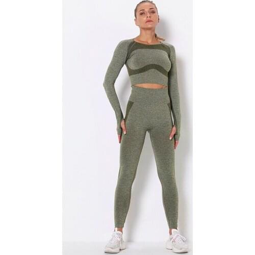 Wholesale Custom Workout Fitness Tummy Control Sports Yoga Set Leggings