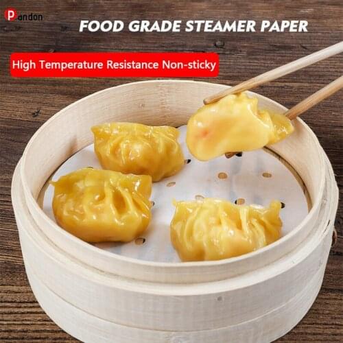 30Pcs/Bag /22Cm Air Fryer Steamer Liners Premium Perforated Wood Pulp Papers Non-Stick Steaming Basket Mat Baking Cookin