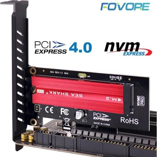 PCIe PCI-e 4.0 to M2 NVME M.2 M Key SSD Converter Adapter Card Add On Cards For 2230 - 2280 Support PCI Express X4 X8 X16