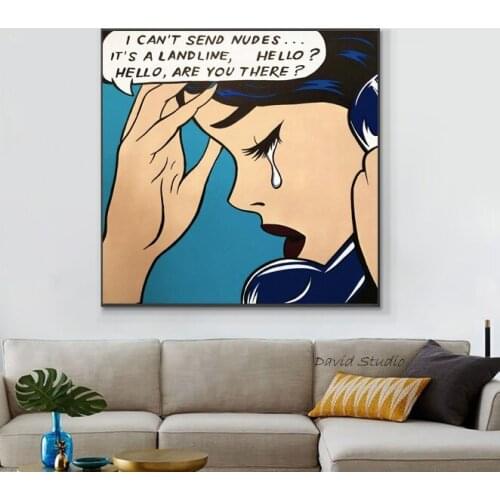 Popular Art Acrylicb Painting on Canvas Kiss Me Baby 00% Oil Painting On Canvas For Bedroom Wall Decoration