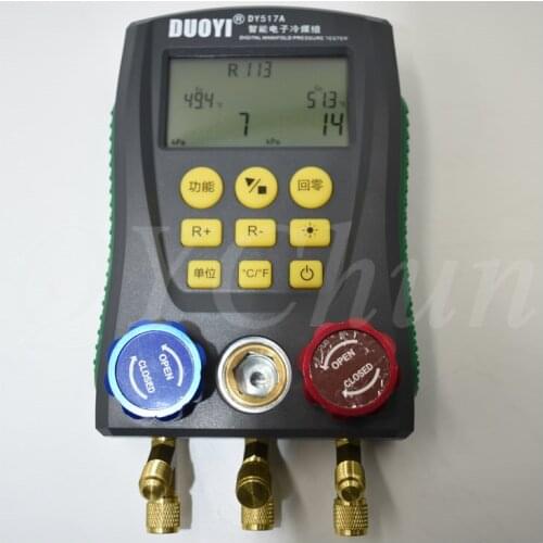 Temperature Tester DY517A DY517 Pressure Gauge Refrigeration Digital Vacuum Pressure Manifold Tester Meter Temperature Tester