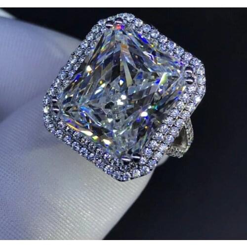 Choucong Luxury Princess cut Promise Ring 925 Sterling Silver Big 8ct AAAAA cz Engagement Wedding Band Rings For Women Jewelry