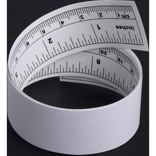 Self Adhesive Metric Measure Tape Vinyl Silver Rulers For Sewing Machine Sticker New