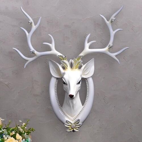 Modern glass Deer Wall Lamp Retro Resin Antler Home Decorative LED Lamp Wall Sconce Lamp Kitchen Dining Room Bedroom Wall Light