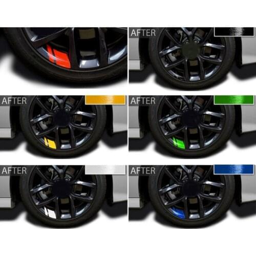 Reflective Wheel Rim Stripe Decal Sticker Rim Size Universal Car Motorcycle Reflective Pinstripe Tape Decoration Film