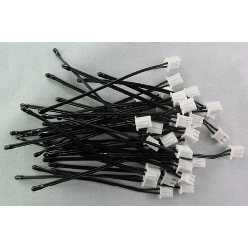 Free shipping 100pc 28# 8cm 3435 epoxy type thermistor ntc 10k 1% ntc temperature sensor B3435 10k 8Cm with 2.54 connector ntc10