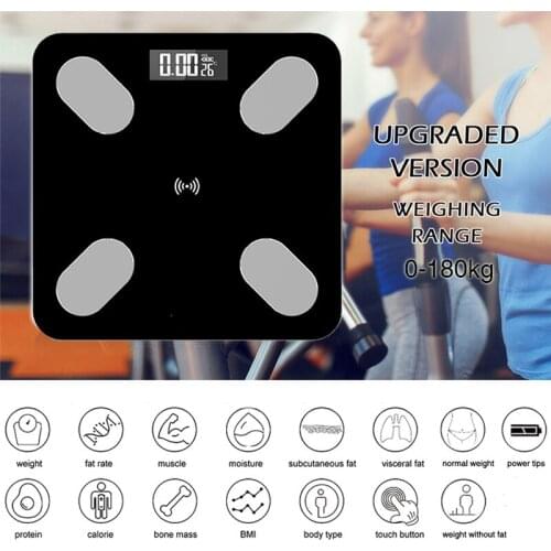 AYEVIN Bluetooth Body Fat Scale Bmi Scale Smart Electronic ​scales Led Digital Bathroom Weight Balance Body Composition Analyzer