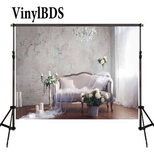 VinylBDS Photography Backdrops Old Wall Tufted Sofa Background Wedding Backdrops Fondali Fotografici Wedding for Photo Studio