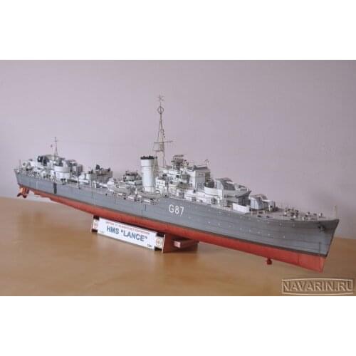 High quality Britain, lance (Lance) (No. lance) destroyer 3D Paper Model Kit