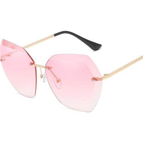 XINFT001 Square frameless Sunglasses Women Gradient Glasses Rimless Sun glasses Female Eyewear UV400