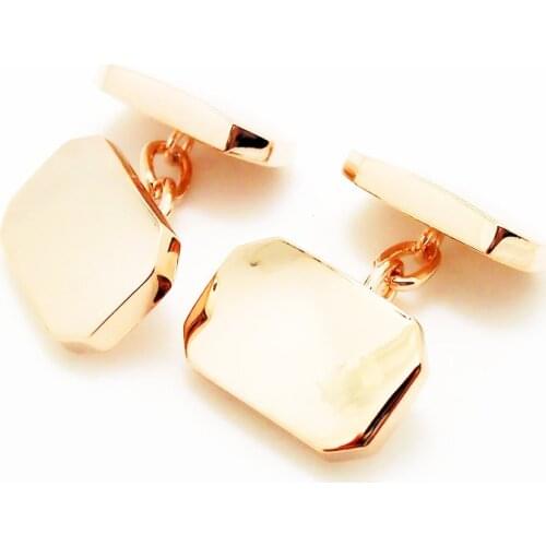 Mens Shirt Cufflinks Rose Gold Metal Square Titanium Steel Chain Cufflinks For Sale Business Office Womens Men Jewelry
