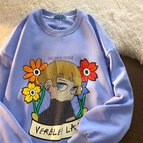 Goth Hip Hop Kawaii Cartoon Girls Print Sweatshirt Women 2021 New Streetwear Fashion Anime Hoodie Winter Clothes Harajuku Teens
