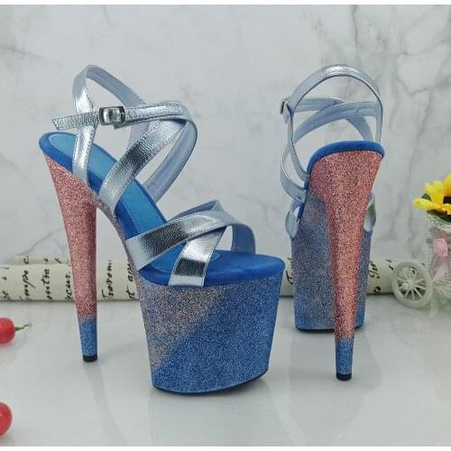 Leecabe 8Inch/20cm Womens Platform Sandals party High Heels Shoes Pole Dancing Shoes